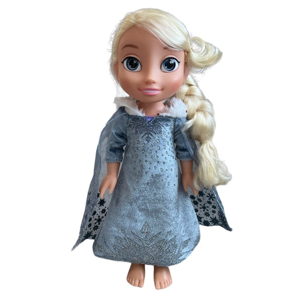 Disney Princess Frozen Elsa Doll 13” Doll Fur Collar Dress - Picture 7 of 8